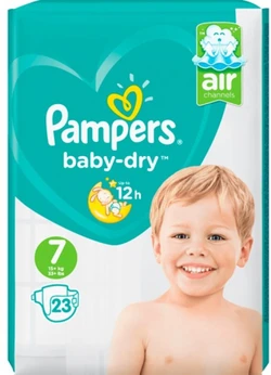 Pampers Baby-Dry maat 7 - 23 luiers