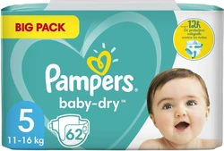 Pampers Baby-Dry maat 5 62 luiers