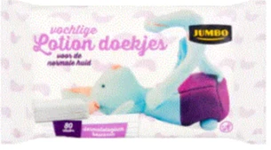 Jumbo Vochtige Lotion Doekjes voor de normale huid (1x80)