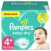 Pampers Baby-Dry maat 4+ 84 Luiers Pampers Baby-Dry Maat 4+ (10-15kg) 84 Luiers