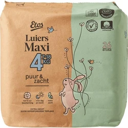 Etos Luiers Maxi Puur - Zacht Maat 4 26 stuks