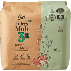 Etos Luiers Puur & Zacht Maat 3 30 luiers Etos Luiers Midi Puur - Zacht Mt 3