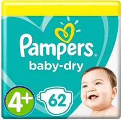 Pampers - Baby-Dry - Big Pack met 62 luiers - Maat 4+
