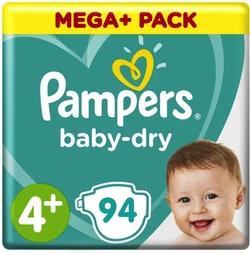 Pampers Baby dry maat 4+ maxi pack met 94 luiers