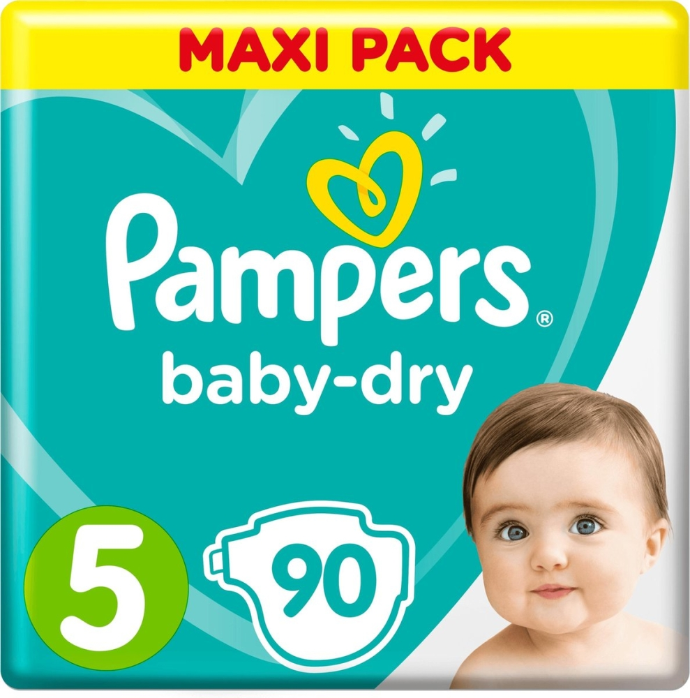 Pampers Baby dry maat 5 maxi pack met 90 luiers