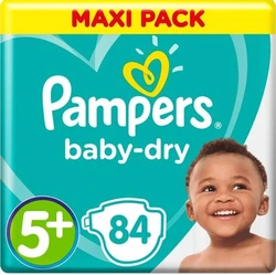Pampers baby dry 5+ maxi pack met 84 luiers