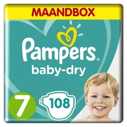 Pampers - Baby-Dry - Maandbox+ - Maat 7