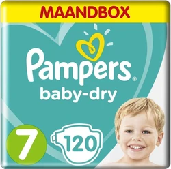 Pampers - Baby-Dry - Maandbox+ maat 7 120