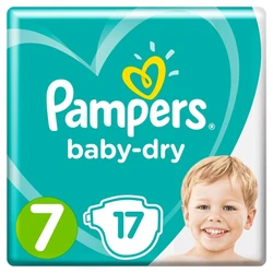 Luier verpakking Pampers Baby-Dry maat 7 met 17 luiers