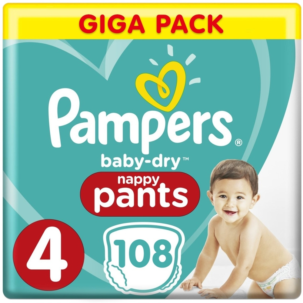 Pampers - Baby-Dry Pants - Giga pak - maat 4 Pampers - Baby-Dry Pants - Giga pak - maat 4