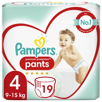 Pampers Premium Protection Pants Maat 4 - Mega Pack 93 Stuks - 9-15 Kg - Ultieme Lekbescherming & Comfort