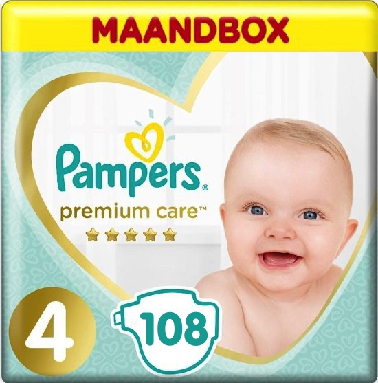Pampers - Premium Care - Jumbo pak - Maat 4 Pampers - Premium Care - Jumbo pak - Maat 4