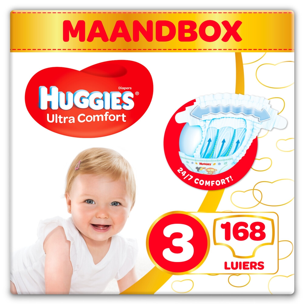 Huggies Ultra Comfort - maandbox - 3 Huggies Ultra Comfort - maandbox - 3