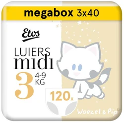 Etos Luiers Midi Megabox 120 stuks