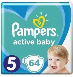 Pampers Active Baby Maat 5 - 64 Luiers Pampers Active Baby Maat 5 - 64 Luiers