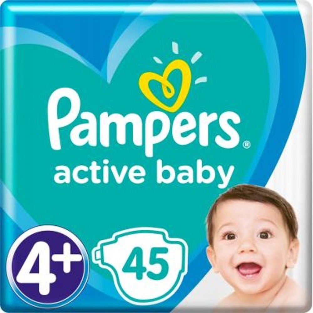 Pampers Active Baby Luiers Maat 4+ - 45 Luiers Pampers Active Baby Luiers Maat 4+ - 45 Luiers