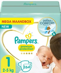 Pampers - Premium Protection - Maat 1 - Mega Maandbox - 264 luiers
