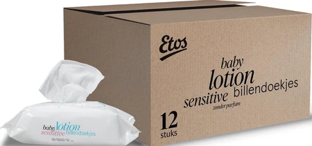 Etos Baby Lotion Billendoekjes Pure - 960 stuks Etos Baby Lotion Sensitive Billendoekjes - 960 stuks (12 x 80 stuks)