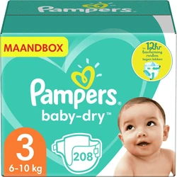 Pampers - Baby Dry - Maat 3 - Maandbox - 208 luiers
