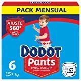 Dodot Babyluierbroekje, maat 6 (+15 kg), 162 luiers, luierbroekje met 360 graden verstelling, lekvrij, maandverpakking