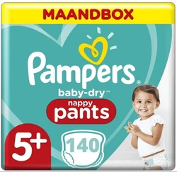Pampers Baby Dry Pants Maat 5+ - 140 Luierbroekjes Maandbox