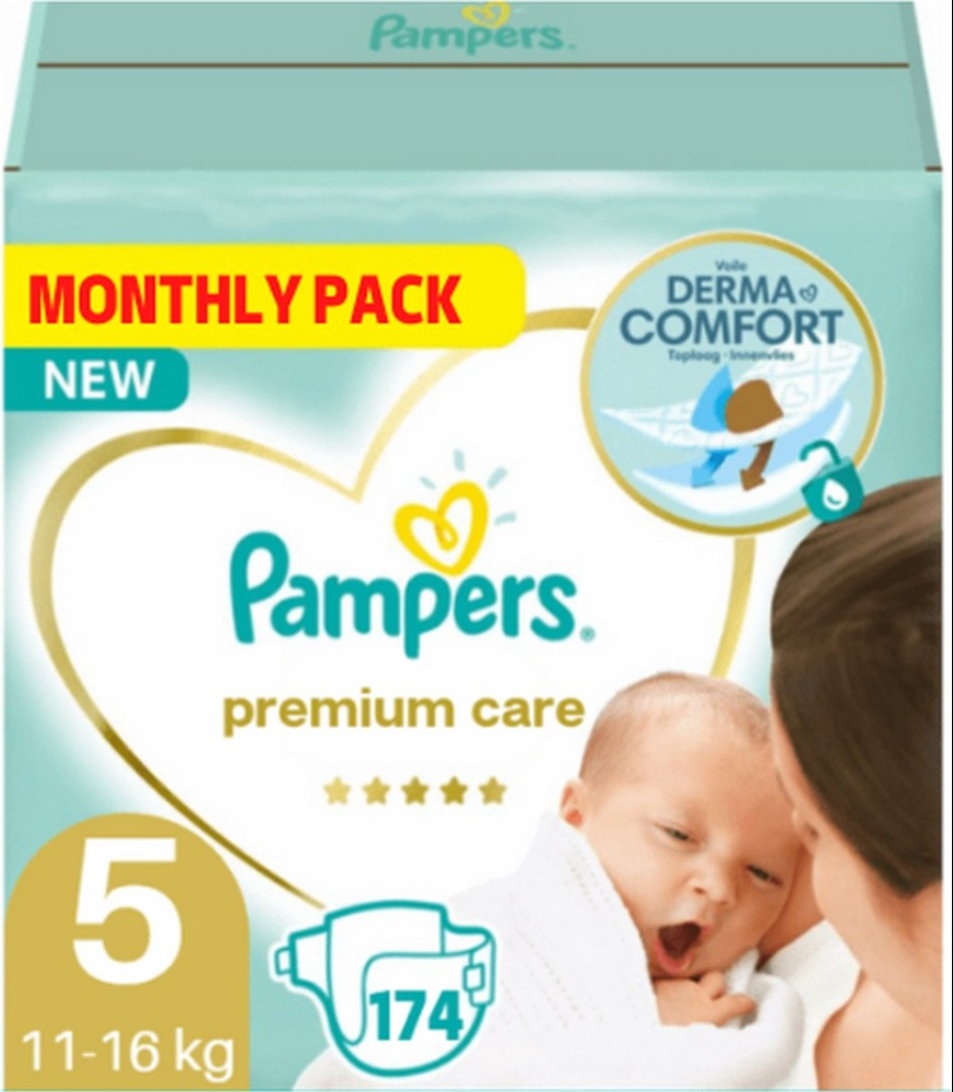 Pampers Premium Care Luiers Maat 5 - 174 Luiers Pampers Premium Care Luiers Maat 5 - 174 Luiers Maandbox