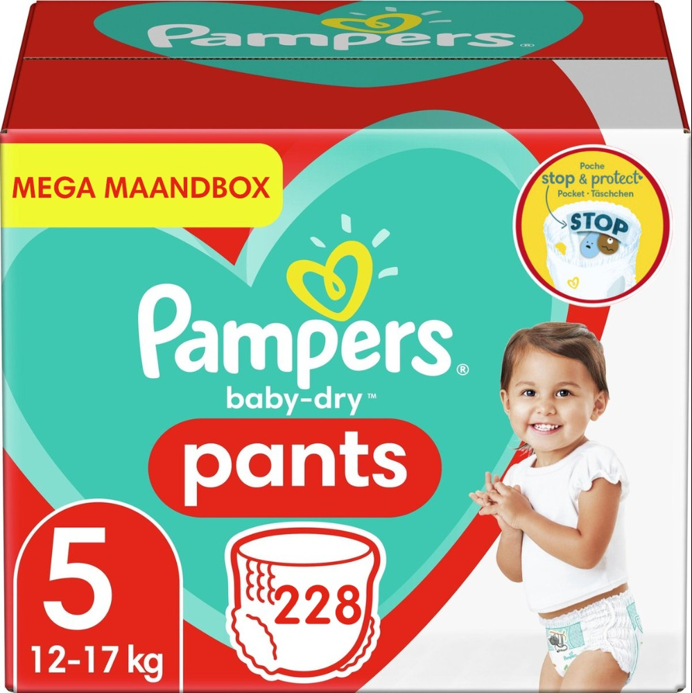 Pampers - Baby Dry Pants - Maat 5 - 228 luierbroekjes Pampers - Baby Dry Pants - Maat 5 - Mega Maandbox - 228 luierbroekjes
