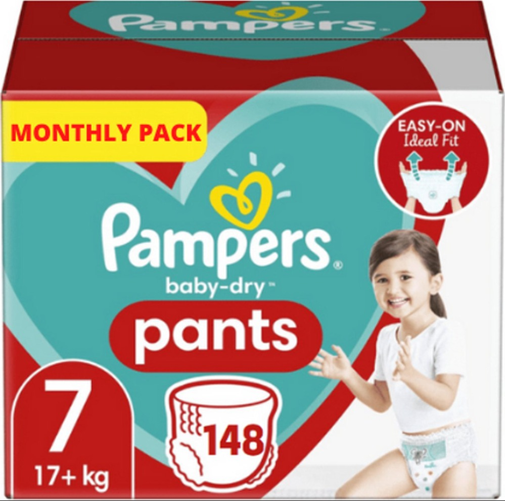 Pampers Baby Dry Pants Maat 7 - 148 Luierbroekjes Pampers Baby Dry Pants Maat 7 - 148 Luierbroekjes Maandbox