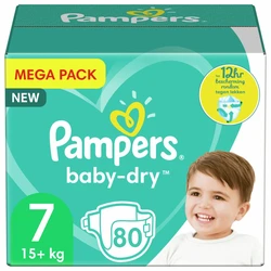 Pampers - Baby Dry - Maat 7 - Mega Pack - 80 luiers