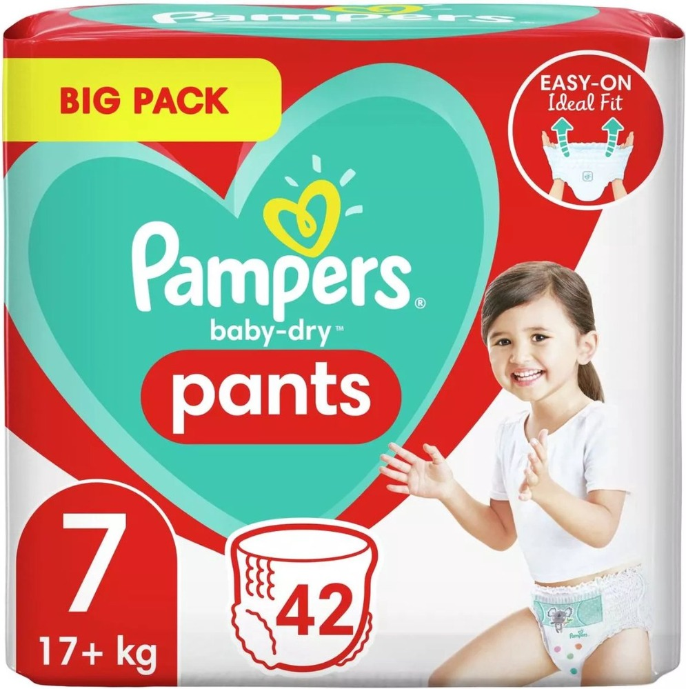 Pampers - Baby-Dry Pants - Maat 7 - 42 Luierbroekjes Pampers - Baby-Dry Pants - Maat 7 - 42 Luierbroekjes, 17kg+