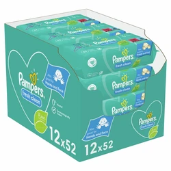 Pampers - Fresh Clean - Billendoekjes - 1248 doekjes - 24 x 52 Pampers - Fresh Clean - Billendoekjes - 1248 doekjes - 24 x 52