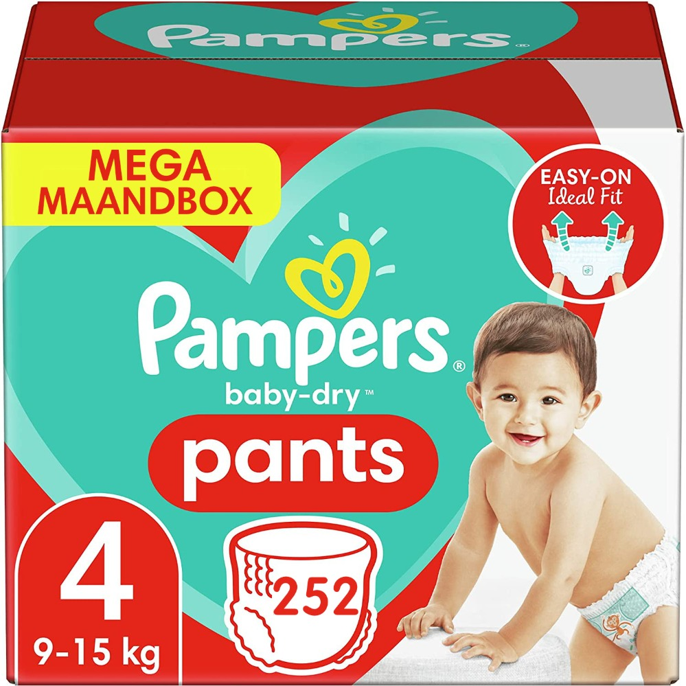 Pampers - Baby Dry Pants - Maat 4 - Mega Maandbox - 252 luierbroekjes Pampers - Baby Dry Pants - Maat 4 - Mega Maandbox - 252 luierbroekjes
