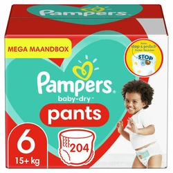 Pampers - Baby Dry Pants - Maat 6 - Mega Maandbox - 204 luierbroekjes Pampers - Baby Dry Pants - Maat 6 - Mega Maandbox - 204 luierbroekjes
