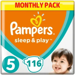 Pampers Sleep & Play Maat 5 - 116 Luiers Maandbox