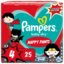 Pampers - Baby Dry Nappy Pants Superhelden - Maat 4 - Small Pack - 25 luierbroekjes