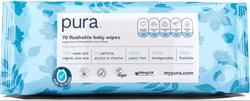 Pura-doorspoelbare-babydoekjes-10-x-70 Pura 100% Plasticvrije Doorspoelbare Babydoekjes - 700 doekjes