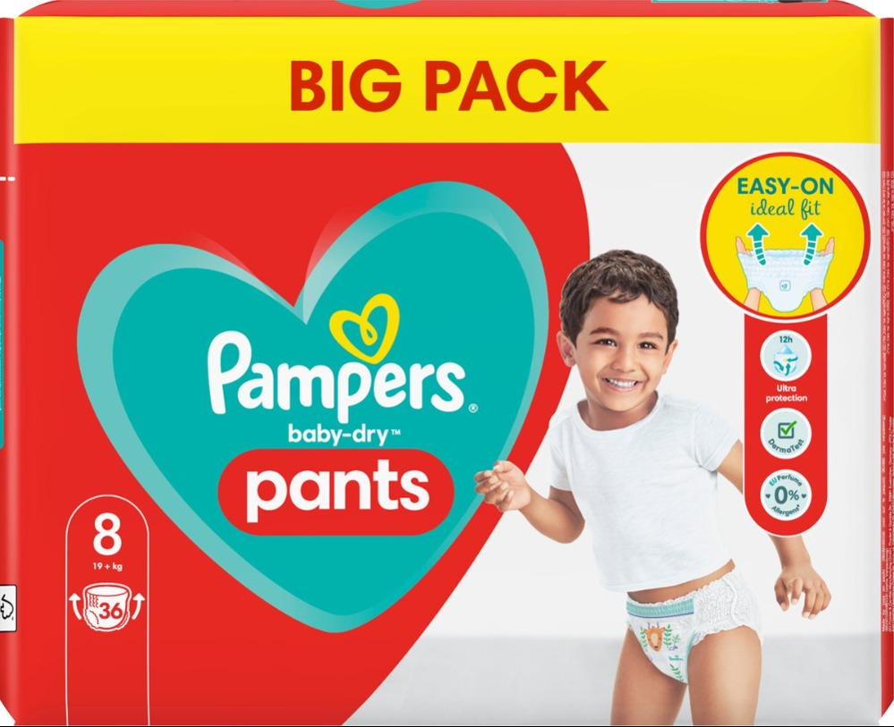 Pampers - Baby Dry Pants - Maat 8 - Maandbox - 72 luierbroekjes Pampers - Baby Dry Pants - Maat 8 - Maandbox - 72 luierbroekjes