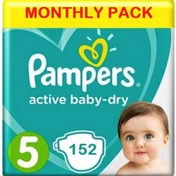 Pampers Active Baby Dry Maat 5 - 152 Luiers Maandbox Pampers Active Baby Dry Maat 5 - 152 Luiers Maandbox