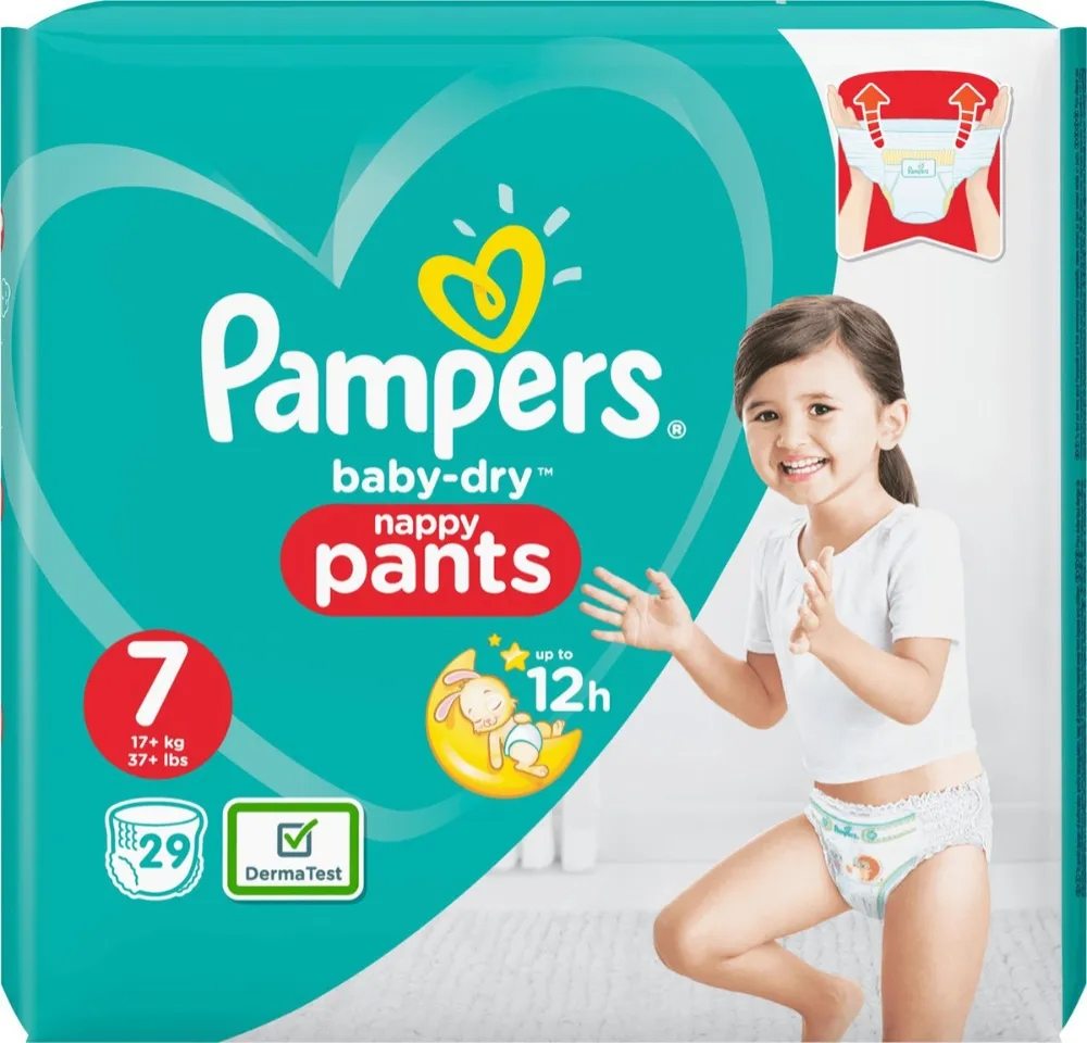 Pampers Baby-Dry Pants maat 7 - 29 stuks Pampers Baby-Dry Pants maat 7 - 29 stuks