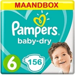 Pampers Baby Dry Maat 6 - 156 Luiers Maandbox