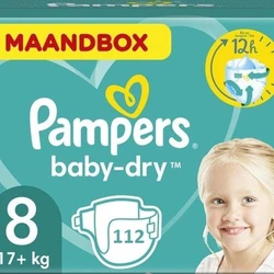 Pampers Baby Dry Maat 8 - 112 Luiers Maandbox