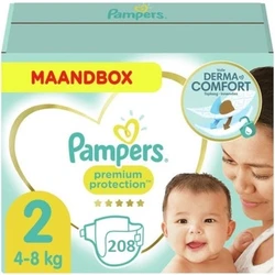 Pampers Premium Protection Luiers Maat 2 – 208 Luiers Maandbox XL Pampers Premium Protection Luiers Maat 2 – 208 Luiers Maandbox XL