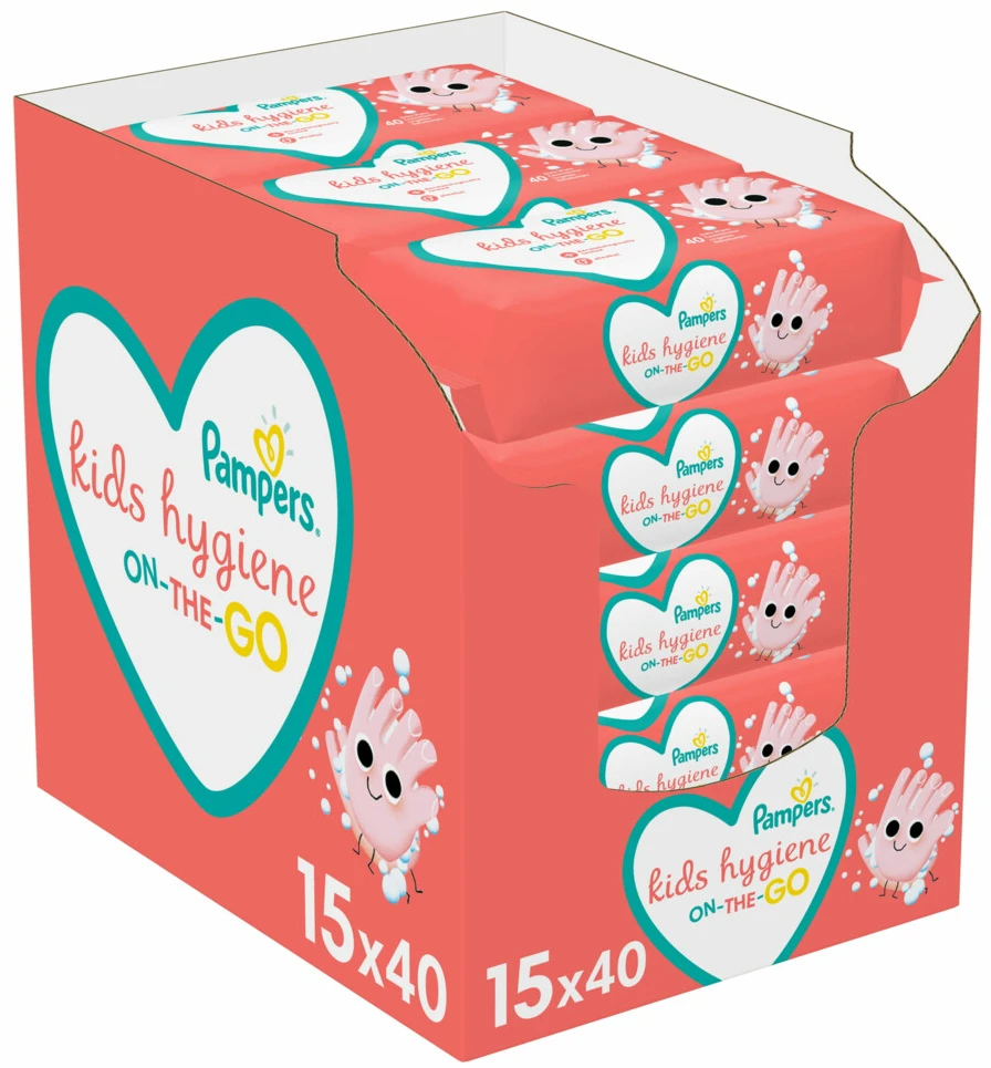 Pampers - Snoetenpoetsers - On-The-Go Kids Hygiene - 480 doekjes - 12 x 40