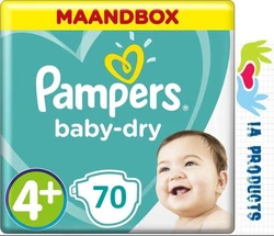 Pampers Baby-Dry Luiers - Maat 4+ - 70 Stuks