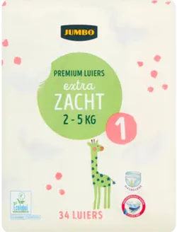 Jumbo Premium Luiers Maat 1 34 Stuks