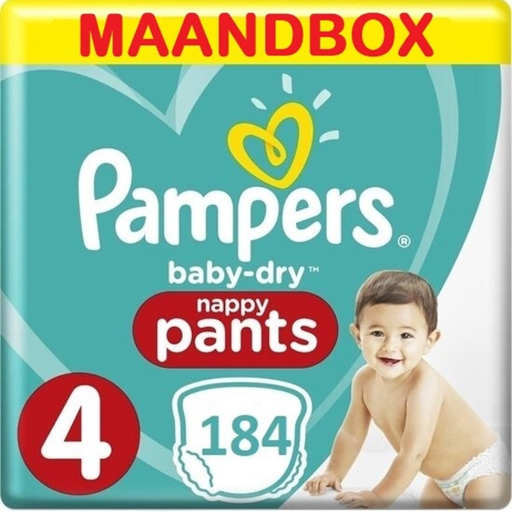 Pampers Baby Dry Pants Maat 4 - 184 Luierbroekjes Maandbox Pampers Baby Dry Pants Maat 4 - 184 Luierbroekjes Maandbox