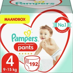 Pampers Premium Protection Nappy Pants Maat 4 - 192 Luierbroekjes Pampers Premium Protection Nappy Pants Maat 4 - 192 Luierbroekjes