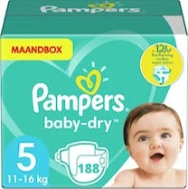 Pampers Baby-Dry maat 5 - 188 luiers