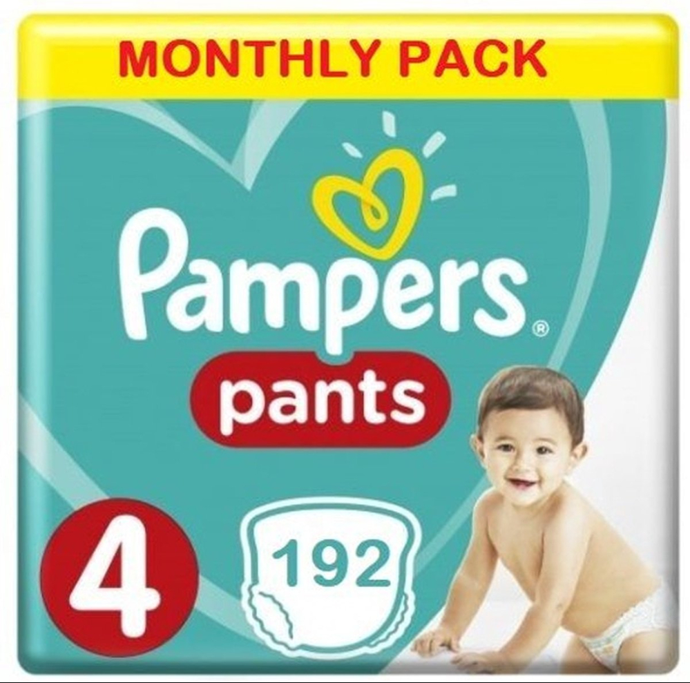 Pampers Pants Maat 4 - 192 Luierbroekjes Maandbox Pampers Pants Maat 4 - 192 Luierbroekjes Maandbox