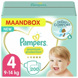 Pampers - Premium Protection - Maat 4 - Maandbox- 200 luiers